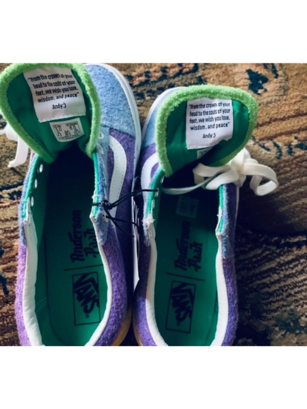 Vans x Anderson Paak Old Skool Women Yellow Purple Ziti Low Top hairy suede 0926 - Picture 4 of 10